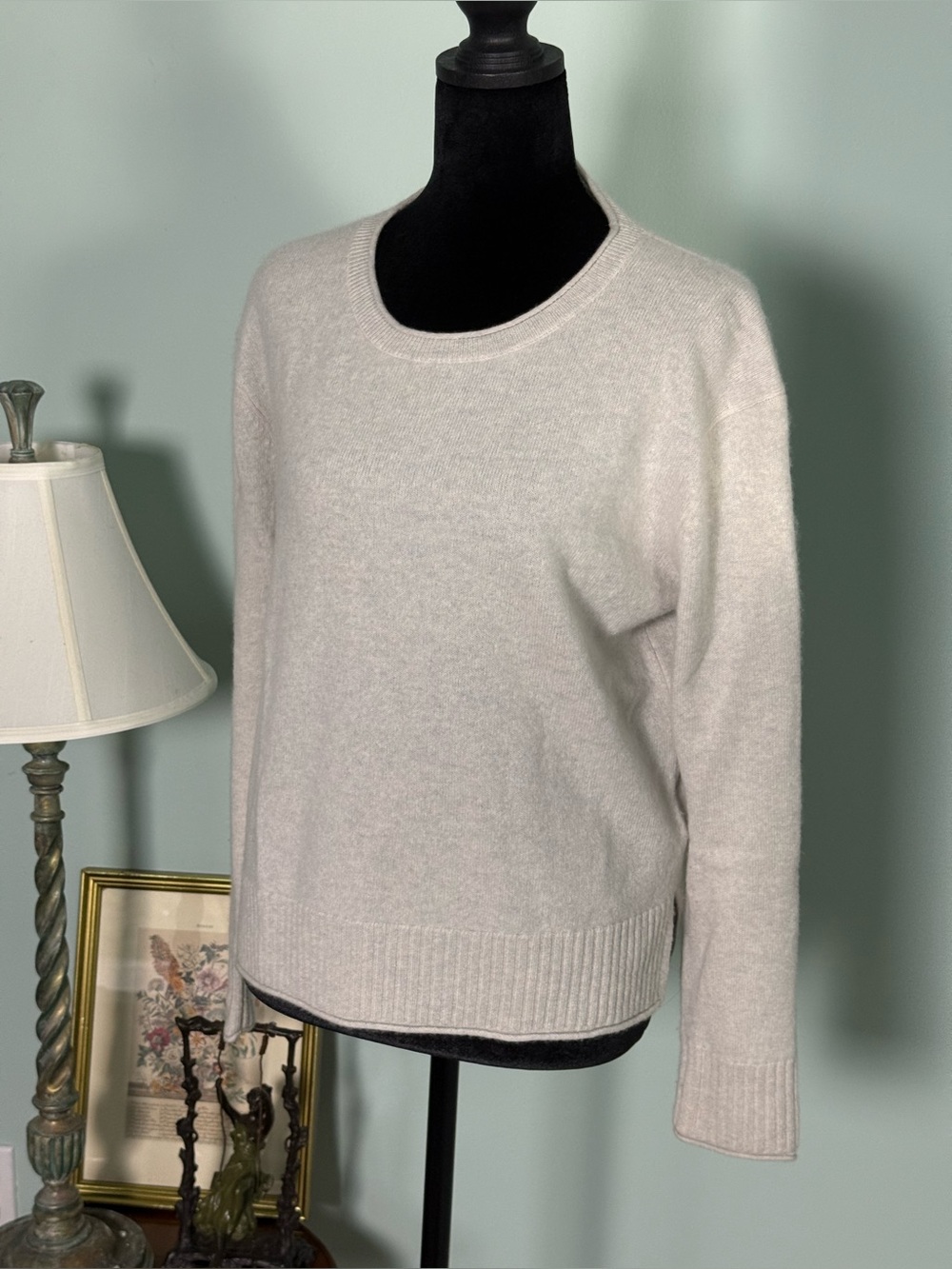 Rachel Zoe Cashmere Classic Crewneck Women's Sweater in o
Oatmeal Gray Size M